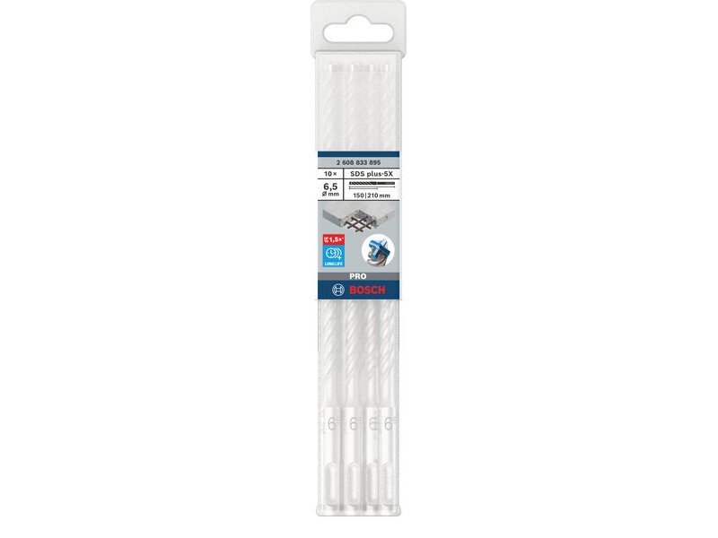 Udarni sveder Bosch PRO SDS-plus-5X, Dimenzije: 6,5x150x210mm, 2608833895
